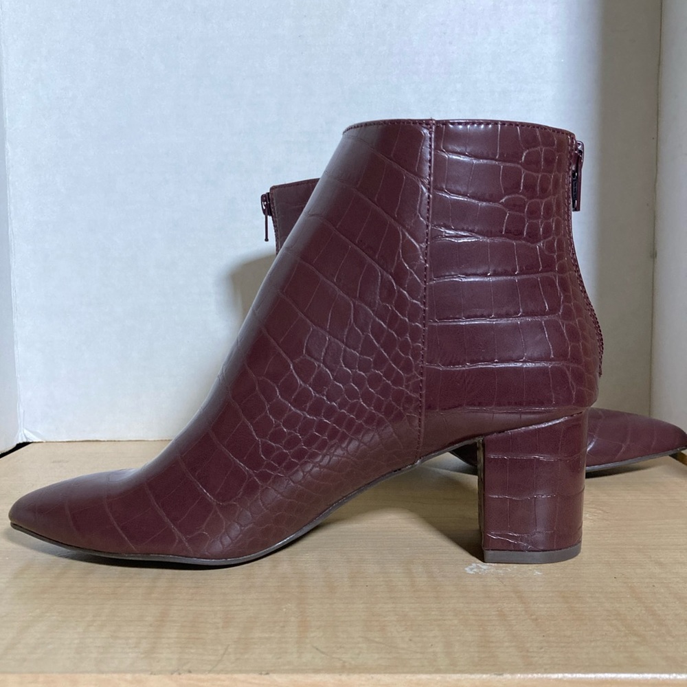 Ann Taylor - Faux Croc Block Heeled Boots